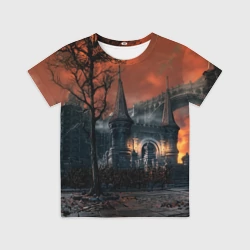 Детская футболка 3D Bloodborne пейзаж