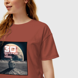 Женская футболка хлопок Oversize 30 Seconds to mars traveler - фото 2