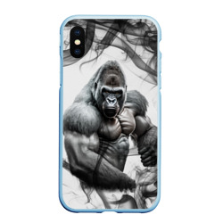 Чехол для iPhone XS Max матовый Накаченная горилла
