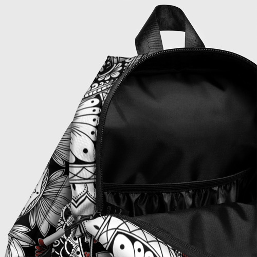 Детский рюкзак 3D с принтом Мандала: цветочный узор, фото #4
