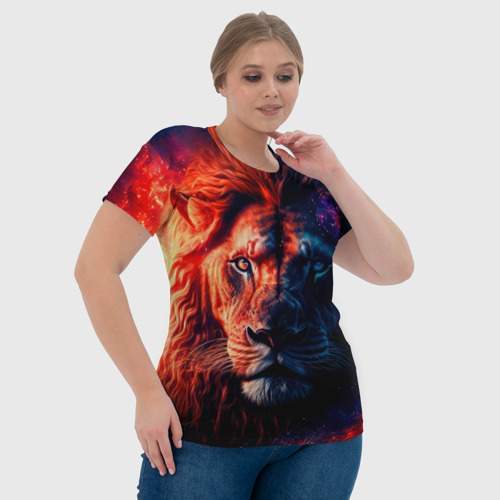 Женская футболка 3D Звездный лев, цвет 3D печать - фото 6