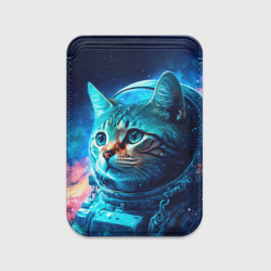 Картхолдер Magsafe магнитный Кот космонавт и звезды