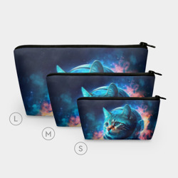 Косметичка 3D Кот космонавт и звезды - фото 2