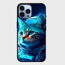 Чехол для iPhone 14 Pro Max Кот космонавт и звезды