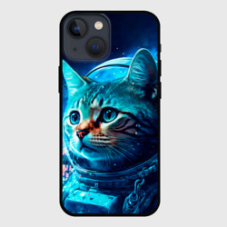 Чехол для iPhone 13 mini Кот космонавт и звезды