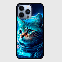 Чехол для iPhone 13 Pro Кот космонавт и звезды