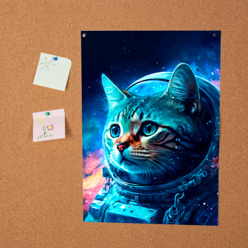 Постер Кот космонавт и звезды - фото 2