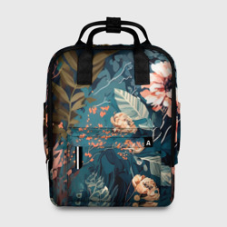 Женский рюкзак 3D Цветы коллаж