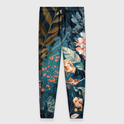 Женские брюки 3D Цветы коллаж