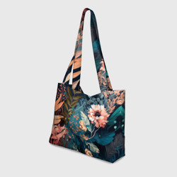 Пляжная сумка 3D Цветы коллаж - фото 2