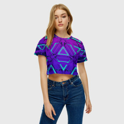 Женская футболка Crop-top 3D Cyber armor - neon - фото 2