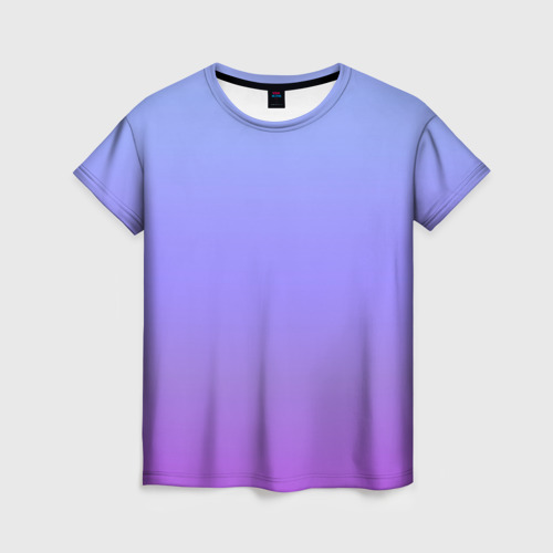 Женская футболка с принтом Фиолетовый градиент, вид спереди №1