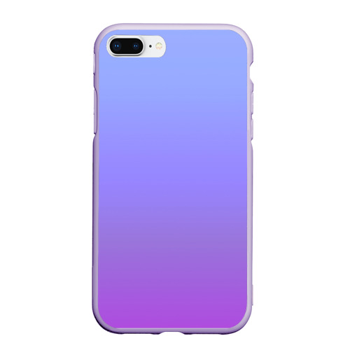 Чехол для iPhone 7Plus/8 Plus матовый с принтом Фиолетовый градиент, вид спереди #2