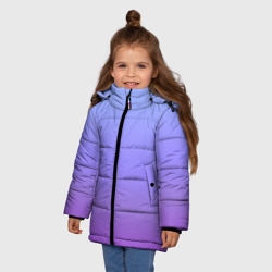 Зимняя куртка для девочек 3D Фиолетовый градиент - фото 2