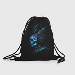 Рюкзак-мешок 3D Blue skeleton with horns