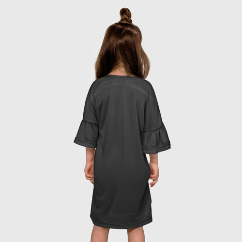 Детское платье 3D с принтом Мы крепость, вид сзади #2