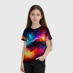 Детская футболка 3D Космос, созданный нейросетью - фото 2
