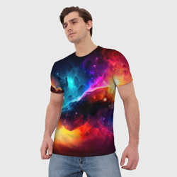 Мужская футболка 3D Космос, созданный нейросетью - фото 2
