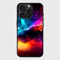Чехол силиконовый для Apple iPhone 15 Pro матовый Космос, созданный нейросетью