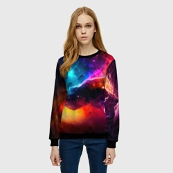 Женский свитшот 3D Космос, созданный нейросетью - фото 2