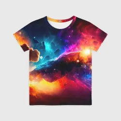 Детская футболка 3D Космос, созданный нейросетью
