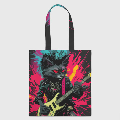 Шоппер 3D Rocker Cat on a Dark background - C-Cats collection - Huf&Sya