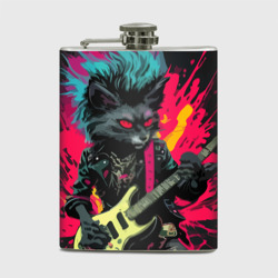 Фляга Rocker Cat on a Dark background - C-Cats collection - Huf&Sya