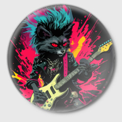 Значок Rocker Cat on a Dark background - C-Cats collection - Huf&Sya