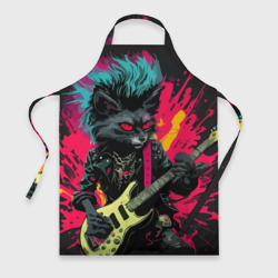 Фартук 3D Rocker Cat on a Dark background - C-Cats collection - Huf&Sya