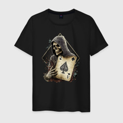 Мужская футболка хлопок Скелет с картой