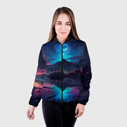Женская куртка 3D Ночное небо, пейзаж - фото 2