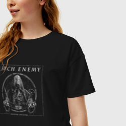 Женская футболка хлопок Oversize Arch Enemy deceiver - фото 2