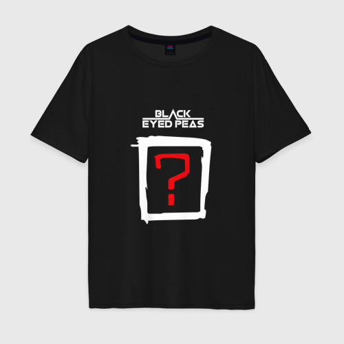 Мужская футболка из хлопка оверсайз с принтом Black Eyed Peas music, вид спереди №1