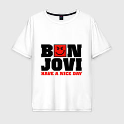 Мужская футболка хлопок Oversize Bon Jovi band