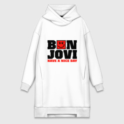 Платье-худи хлопок Bon Jovi band