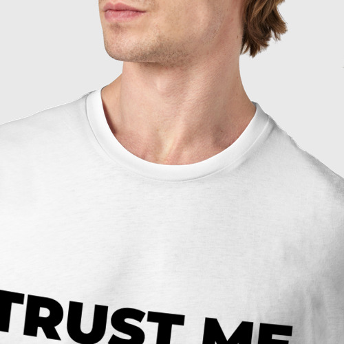 Мужская футболка хлопок Trust me - I'm realtor, цвет белый - фото 6