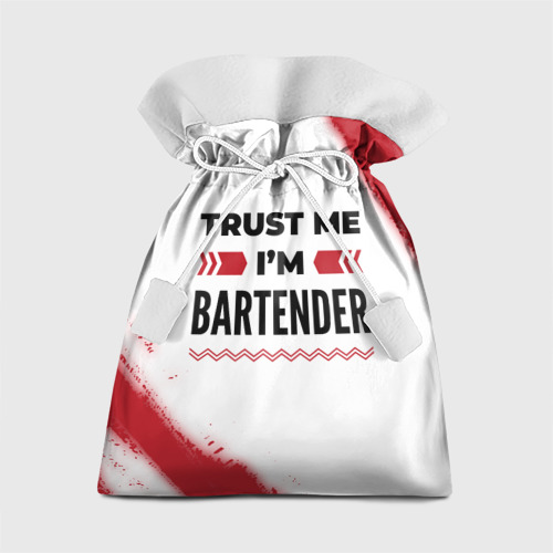 Подарочный 3D мешок Trust me I'm bartender white