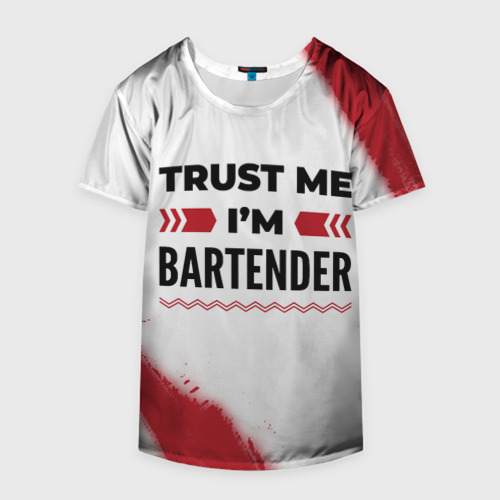 Накидка на куртку 3D Trust me I'm bartender white, цвет 3D печать - фото 4