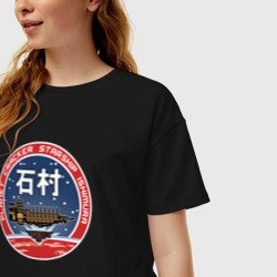 Женская футболка хлопок Oversize Мертвый космос Ишимура Ори - фото 2