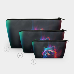 Косметичка 3D Енот в неоновой дымке - фото 2