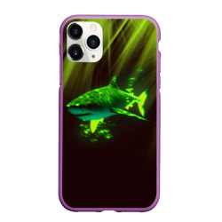 Чехол для iPhone 11 Pro Max матовый Хищная акула