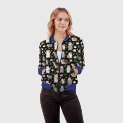 Женский бомбер 3D Морские свинки паттерн - фото 2