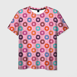 Мужская футболка 3D Вкусные пончики