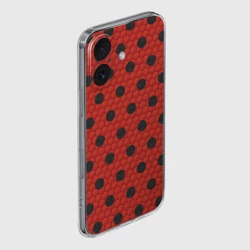 Чехол для iPhone 16 силиконовый с защитой камеры Камуфляж божья коровка - фото 2