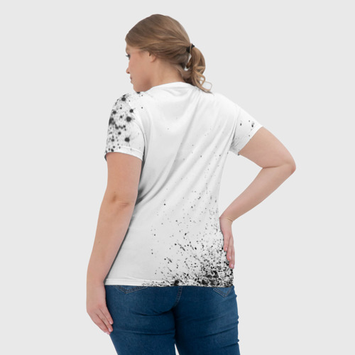 Женская футболка 3D с принтом World's okayest producer - white, вид сзади #2