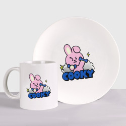Набор: тарелка + кружка Cooky BT21 Jungkook