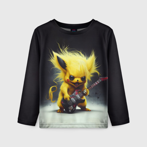 Детский лонгслив 3D Rocker Pikachu, цвет 3D печать