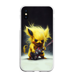 Чехол для iPhone XS Max матовый Rocker Pikachu