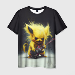 Мужская футболка 3D Rocker Pikachu