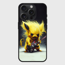 Чехол силиконовый для Apple iPhone 15 Pro матовый Rocker Pikachu